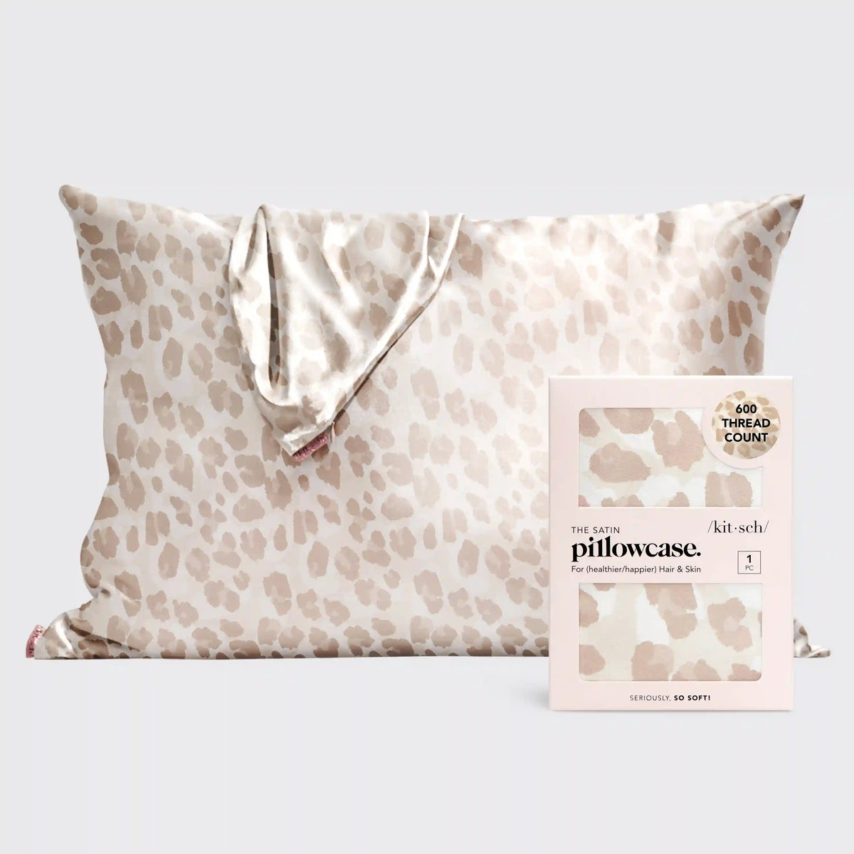 Satin Pillowcase in Leopard 2 Pack