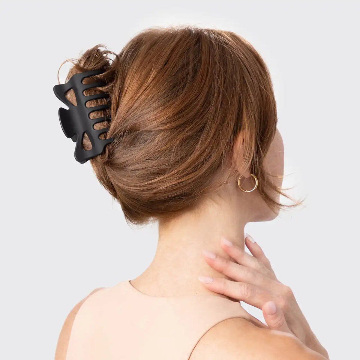Black & Tort Claw Clips 2pc Set - Large