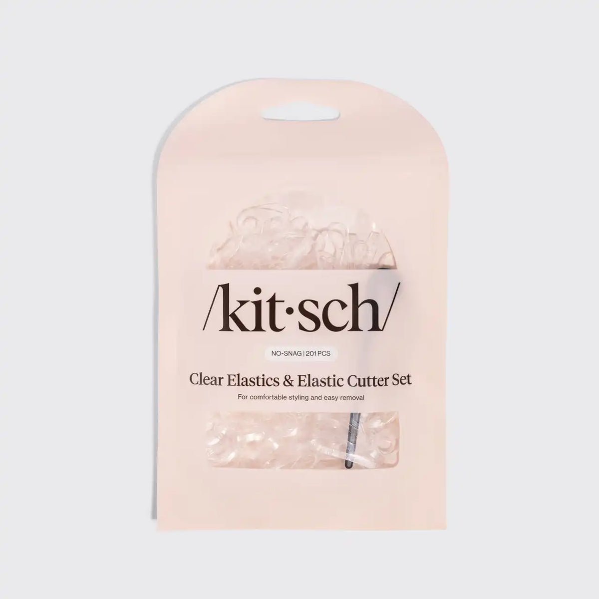 Clear & Black No-Snag Elastics 200pcs & Cutter Set