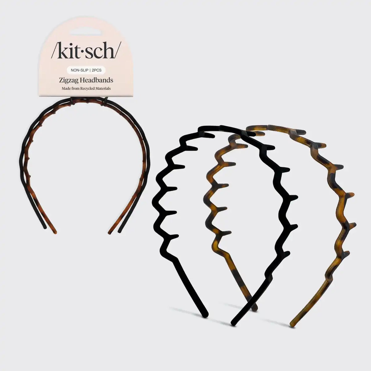 Black & Tort Zig Zag Headbands 2pc Set