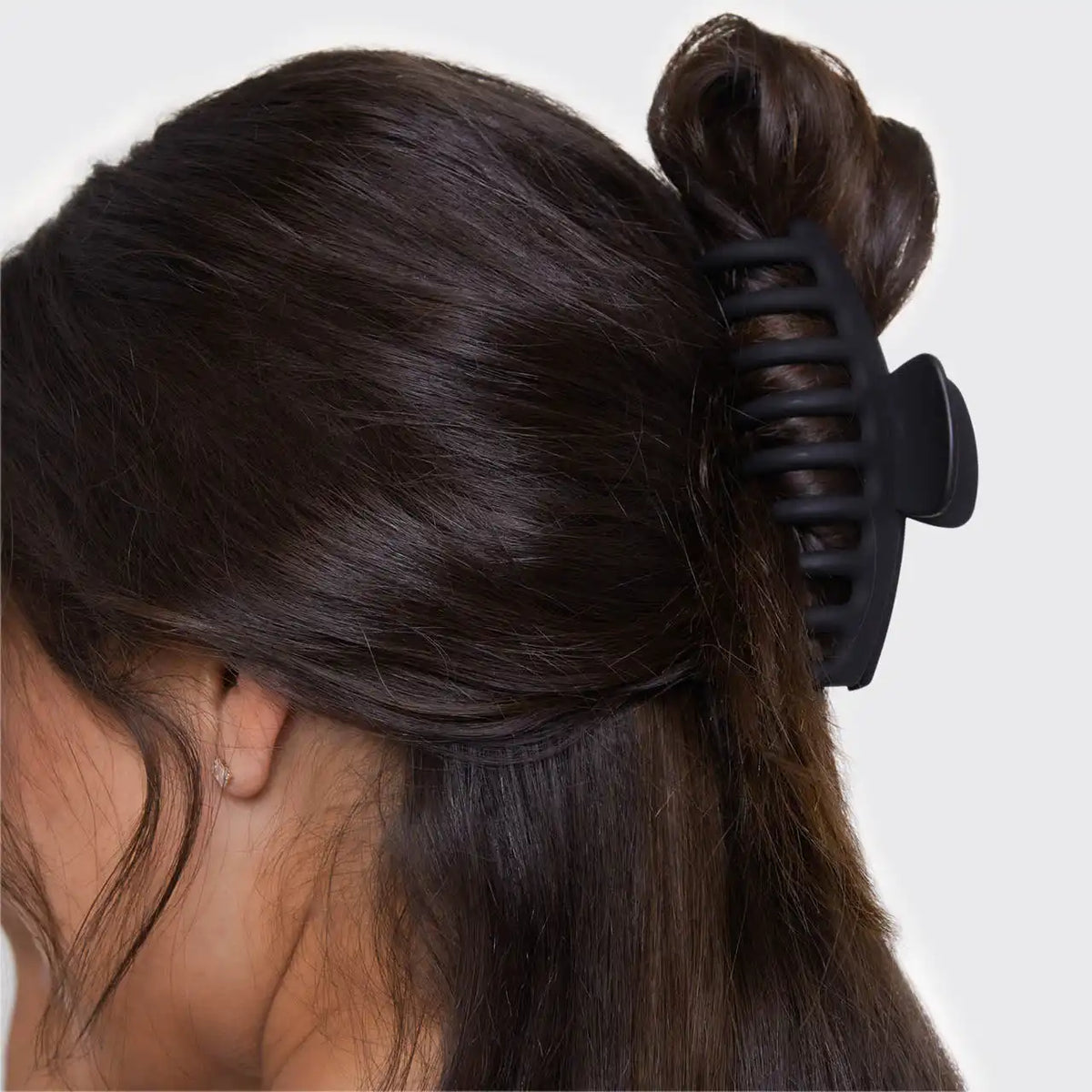 Black & Tort Matte Claw Clips 2pc Set - Oversized