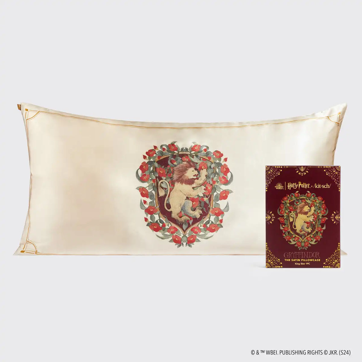 Kitsch x Harry Potter Satin Pillowcase in Gryffindor 4 Pack - King