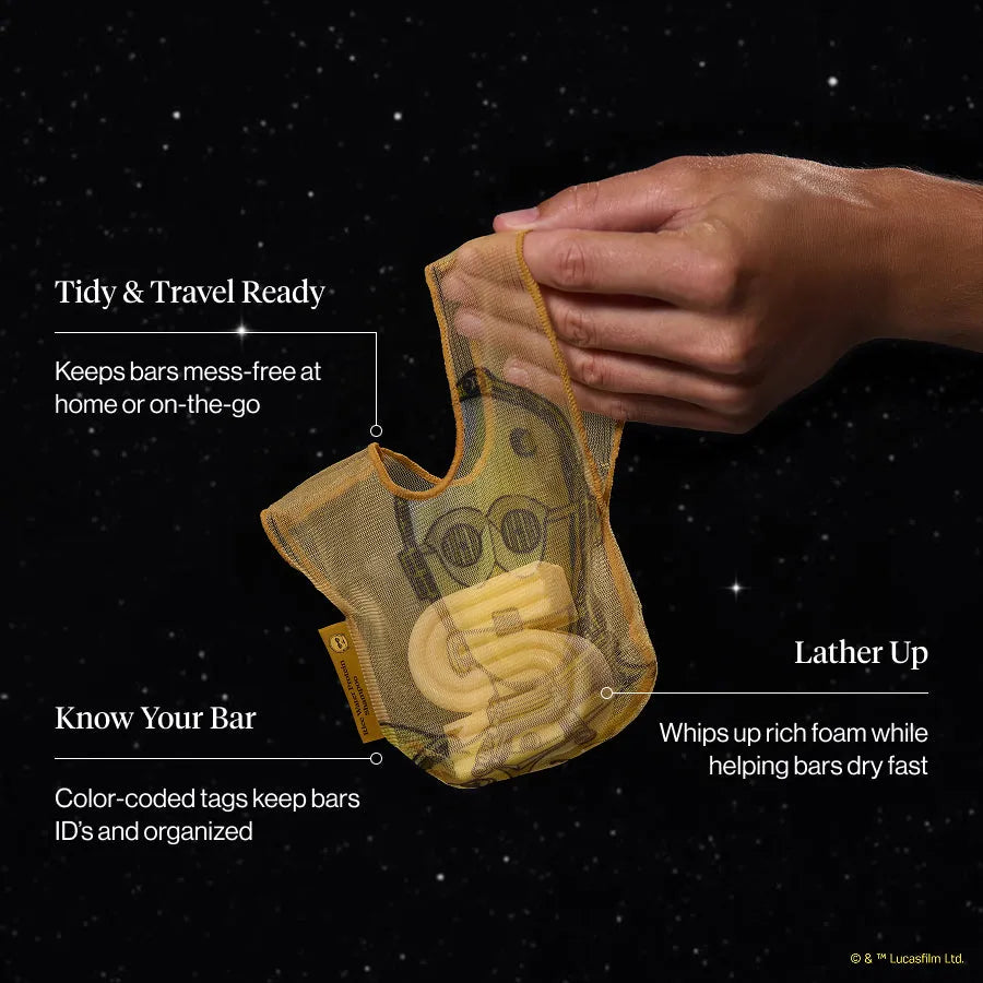 Star Wars™ & Kitsch Shampoo Bar Saver Bag - C-3PO
